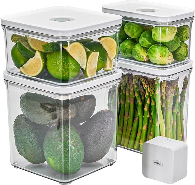VAKUEN Premium Airtight Food Storage Containers & Vacuum Sealer Machine Starter Set, 4-piece Cont... | Amazon (US)