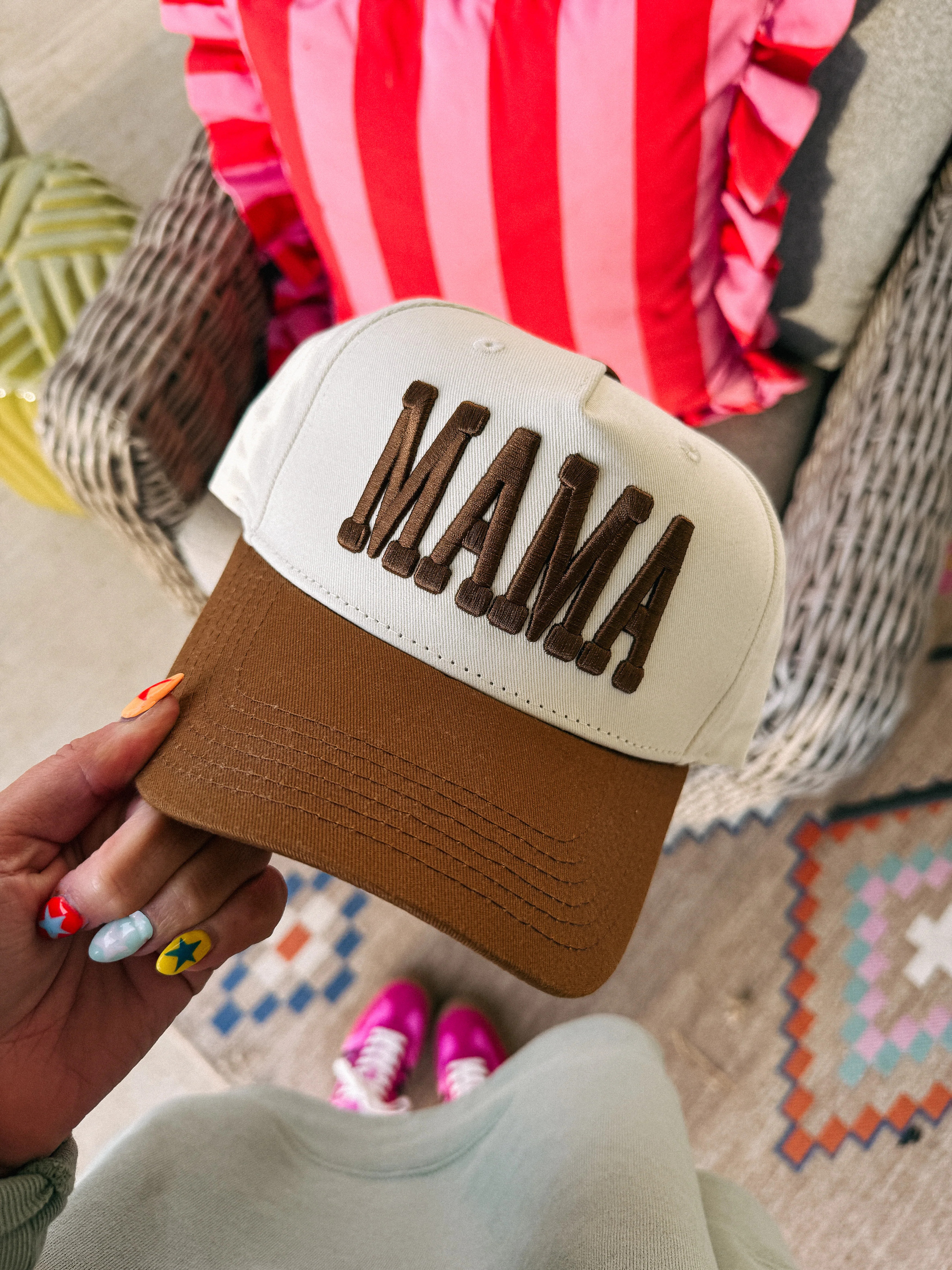 ETTA OG | mama puff trucker hat - cream/brown | Etta & East