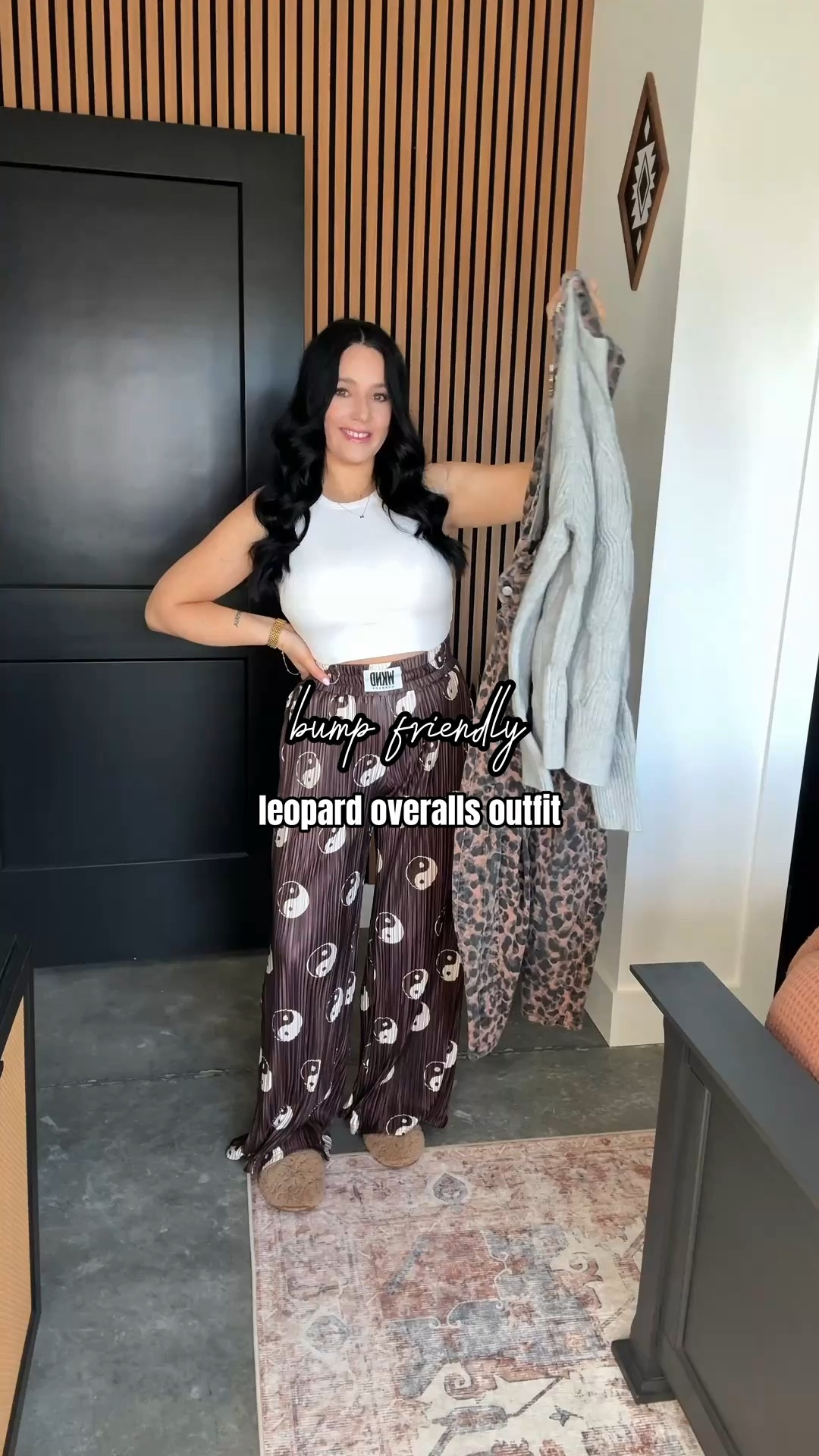 Bump Friendly Leopard Overalls Outfit 🐆 (almost 22 weeks pregnant)

Sweater - xs (sized down one and still have room in it)
Overalls - xs (this was my pre-pregnancy size, but I would prefer a small now for a little more room!)
Bralette - medium 

I have had these leopard overalls for over a year now and have styled them multiple ways! I love the subtle barrel style fit in the legs & of course if it's leopard print - I'm buying it! 👏🏼 I layered it over this amazon knit sweater style top, & finished the look with my white leather platform converse & a burgundy baseball hat. 🤍



#LTKgrwm #LTKootd #LTKBump