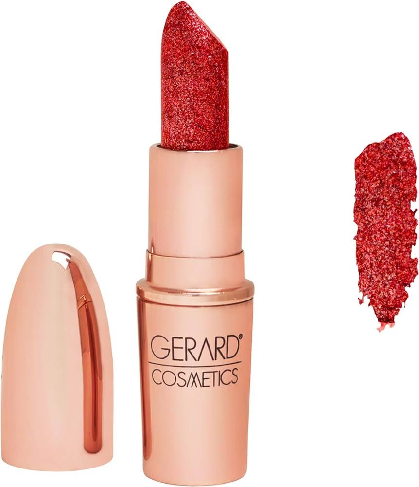 Gerard Cosmetics Glitter Lipstick (Cupid) | Hot Pink Lipstick with Sparkling Metallic Glitter | L... | Amazon (US)