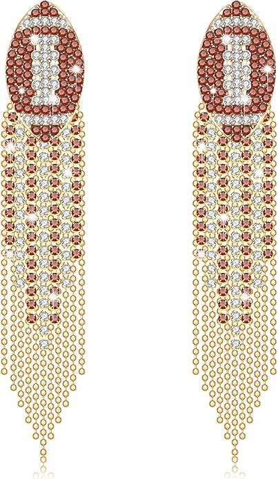 Women’s Tassel Earrings Star Ear Stud Pave Crystal Dangle Earrings Boho Waterfall Beaded Fringe... | Amazon (US)