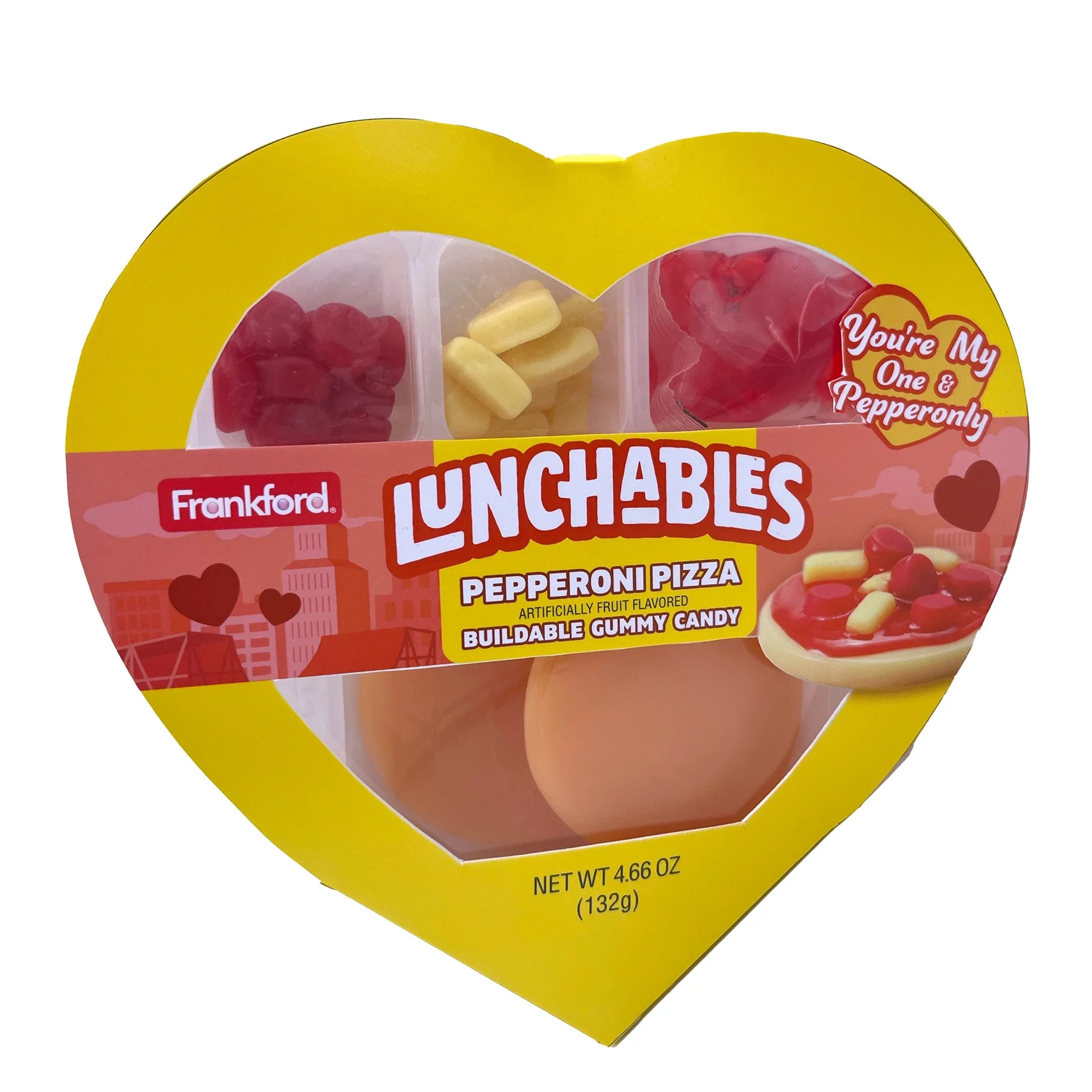 Lunchables Gummy Candy Pepperoni Pizza Kit Heart Shaped Box Valentine's Day Gift for Kids, 4.4 Ou... | Walmart (US)