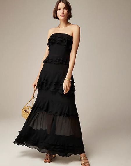 JCrew Collection tiered ruffle dress in chiffon

A dreamy maxi dress with a strapless silhouette and cascading ruffle details down the front. Plus, it's crafted from a floaty chiffon fabric that's lightweight and drapey

#LTKStyleTip #LTKParties #LTKWedding