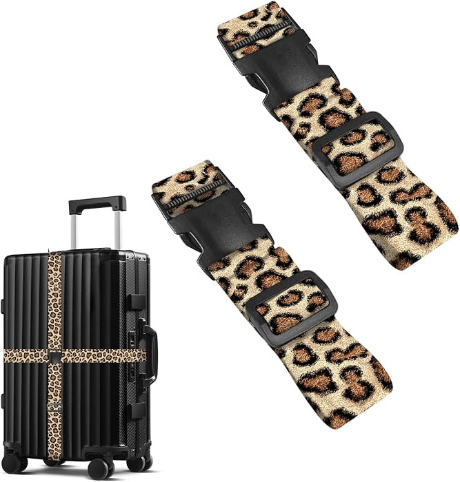 Nuxovilar Luggage Straps Set for Suitcase 1.96x71in Polyester | Amazon (US)
