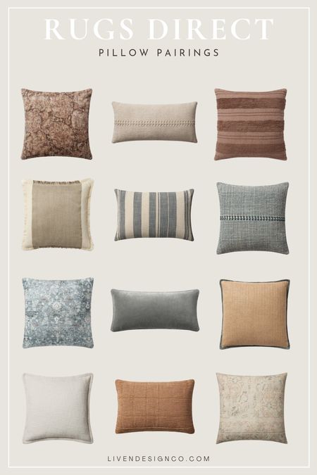 Rugs Direct pillows. Throw pillow. Lumbar pillow. Living room decor. bedroom decor. neutral decor. neutral pillows. Block print pillow. striped. woven pillow. tapestry pillow. Velvet pillow. 

#LTKhome #LTKsalealert #LTKSeasonal