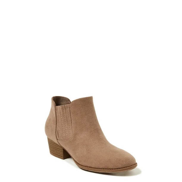Melrose Ave Women’s Faux Suede Low Profile Chelsea Booties - Walmart.com | Walmart (US)
