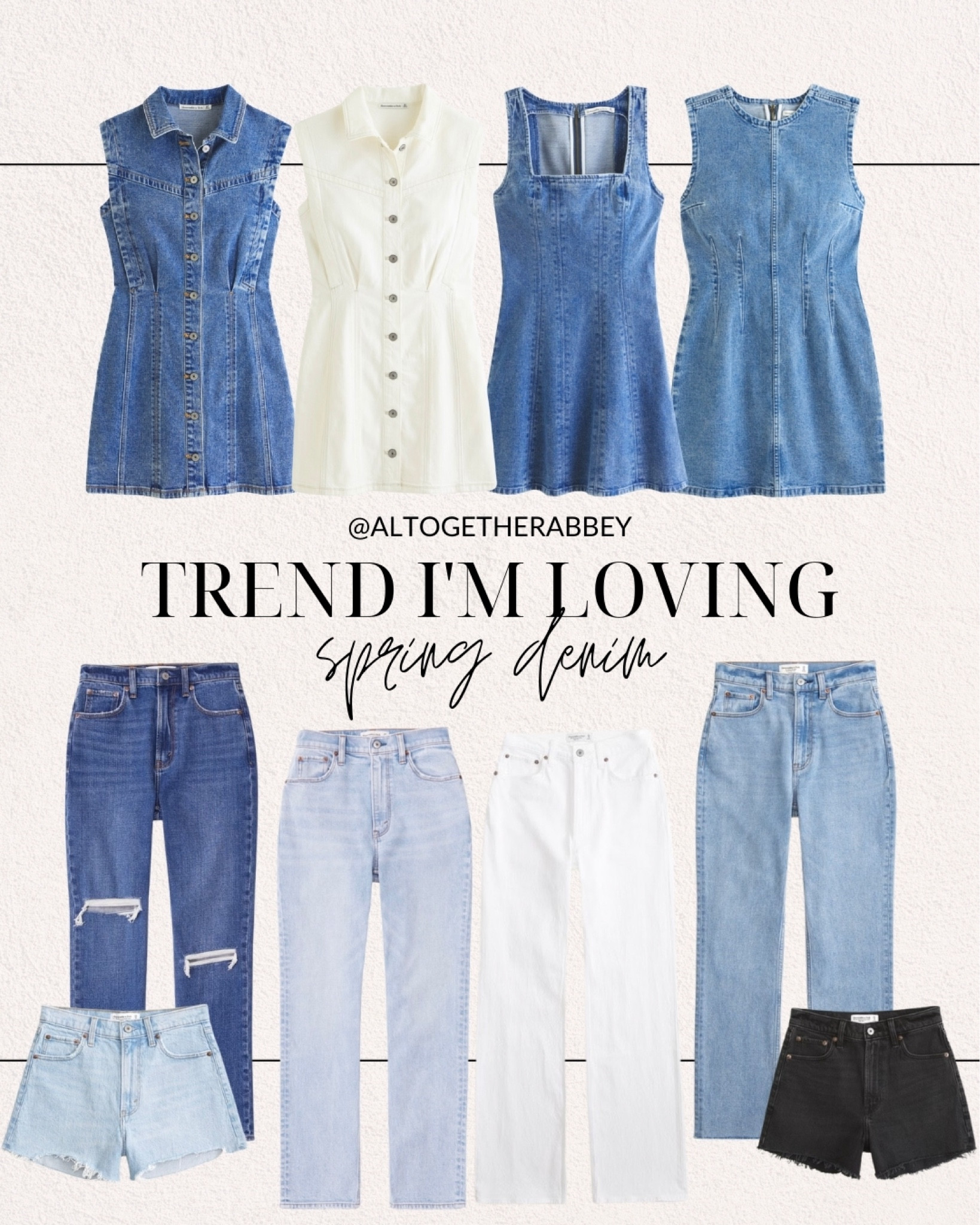 Spring Trends 2024: Denim dresses, Straight-leg denim, and new denim shorts from Abercrombie & Fitch ✨

Denim shorts, denim dresses, Women’s jeans, Abercrombie jeans, spring outfits, country concert outfits, spring dress, curve love denim, spring 2024 trends 

#LTKSpringSale #LTKSeasonal #LTKsalealert