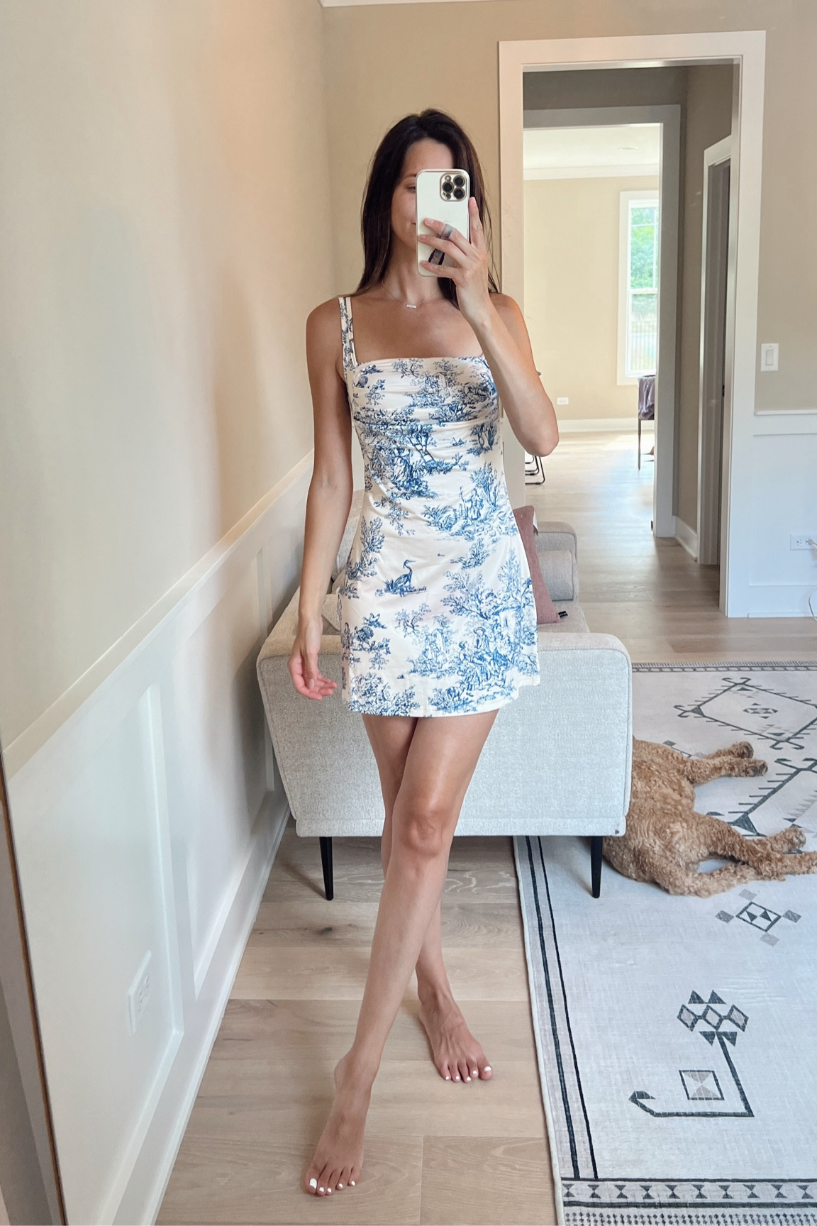 toile de jouy ruched mini dress CIDER Women A-Line Mini Dresses Square Neck Ruched Floral Fit and Flare  Casual Summer Semi Formal Dress, Pink, XL : Buy Online at Best Price in KSA