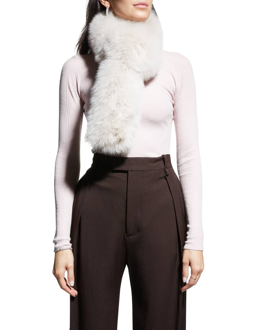 Surell Accessories Fox Fur Pull-Through Scarf | Neiman Marcus
