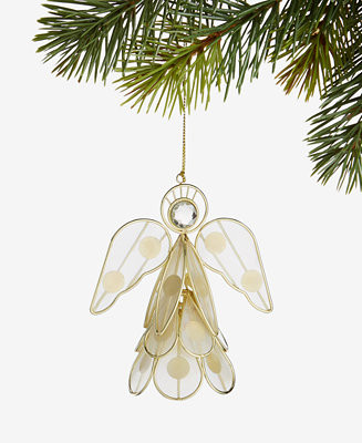 Holiday Lane Blessed Gold-Tone Angel Ornament, Macy's Exclusive - Macy's | Macy's