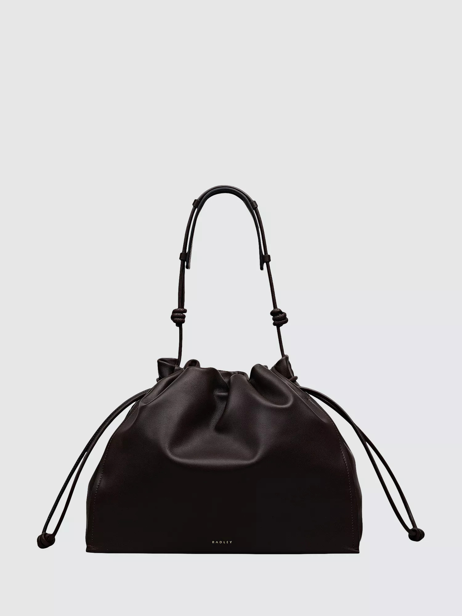 The Roxburgh Large Drawstring Shoulder Bag, Dark Oak | John Lewis (UK)