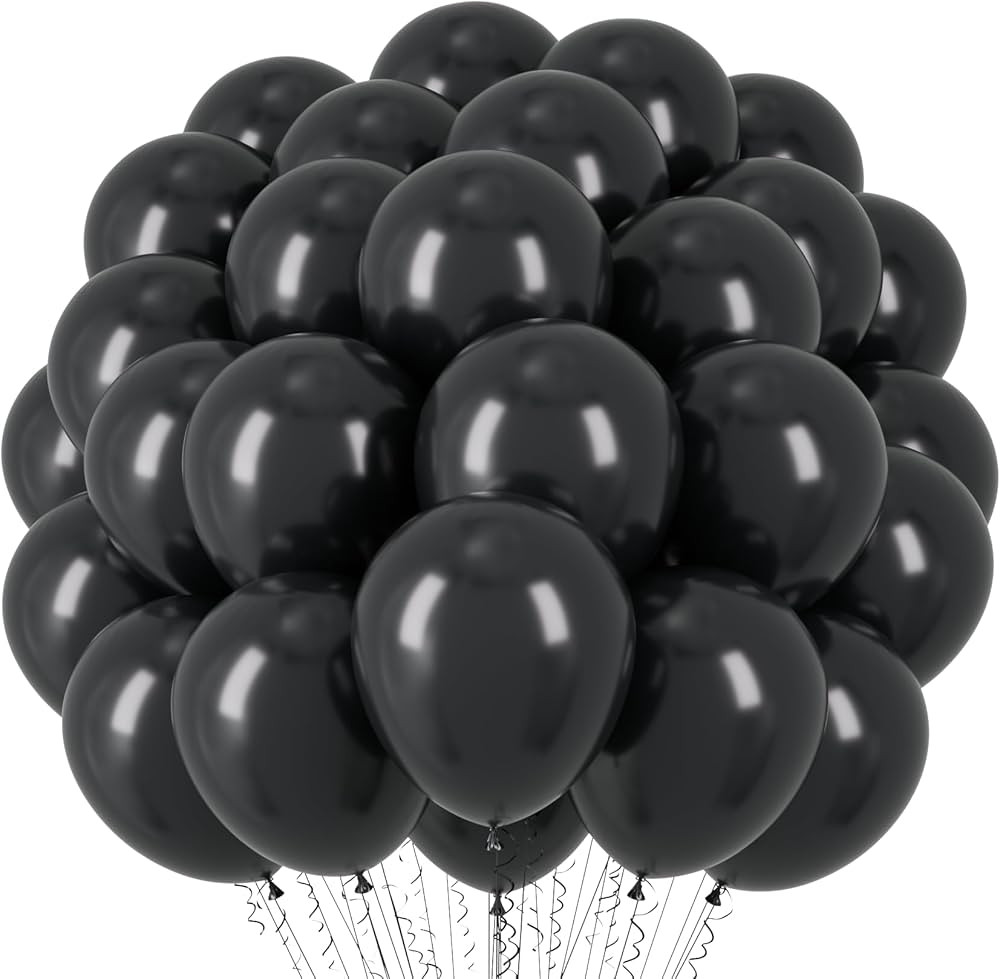 Voircoloria Black Balloons, 66pack 12inch Black Latex Party Balloons for Graduation, Wedding, Bir... | Amazon (US)