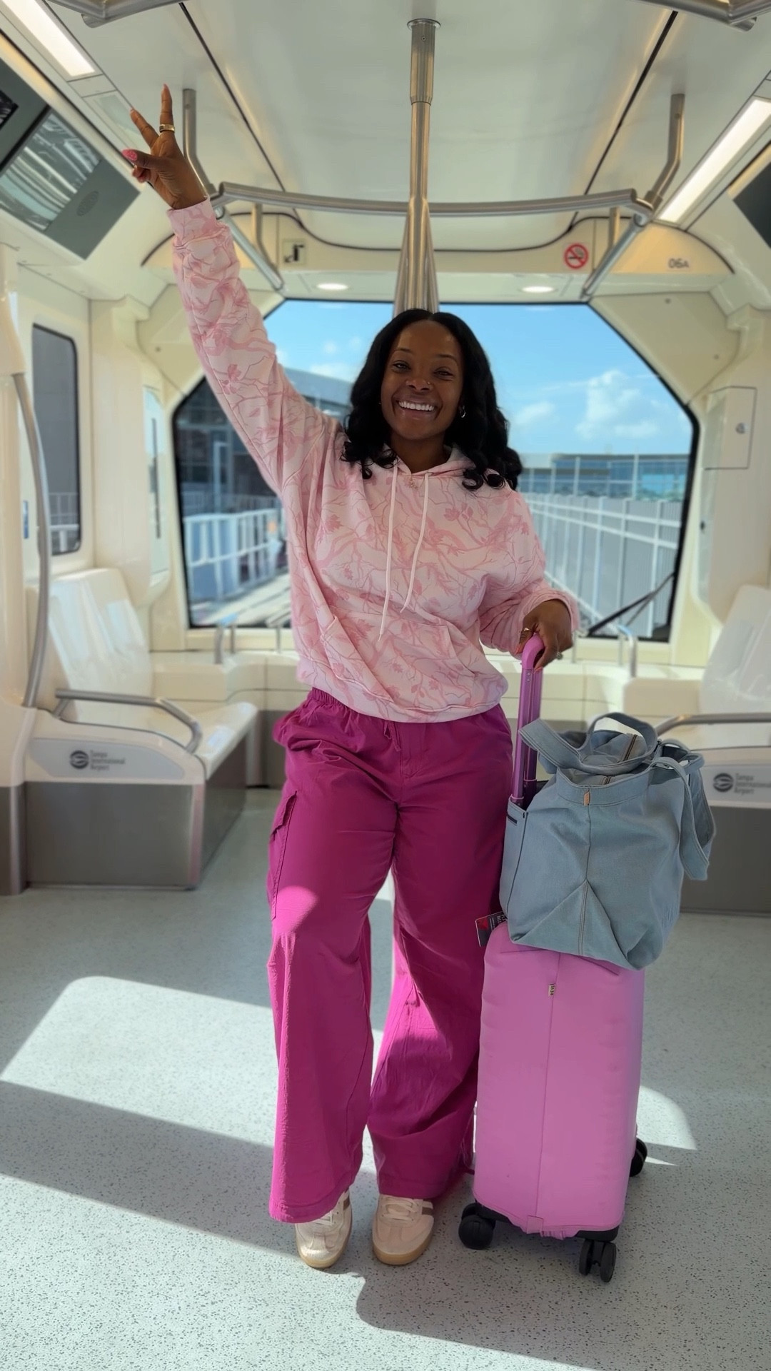Travel day in my new @American Eagle Outfitters cargo pants!! They are so comfortable and now I need them in every color! I’m wearing a large for a looser fit  

#LTKdayinmylife #LTKootd #LTKTravel