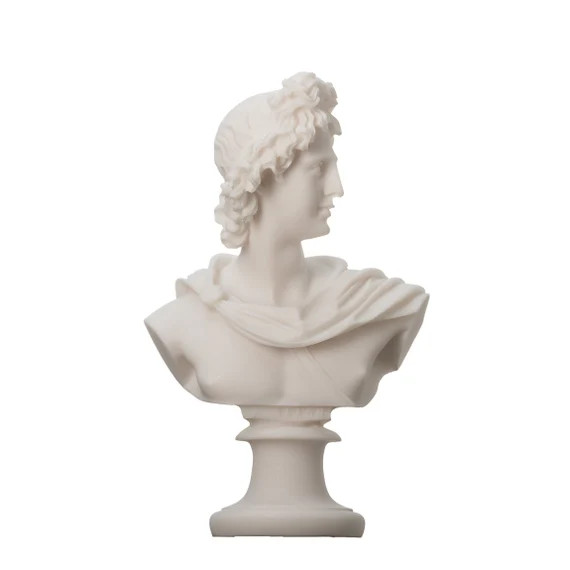 Apollo God Of Music Poetry Art Alabaster Stone Bust Head Statue Sculpture 5.9" | Etsy (US)