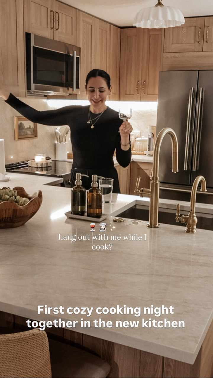 hang out & break in my new kitchen with me! 👩🏻‍🍳✨🍷

#eveningvibes #cozyvibes #cozyhome #homebody

#LTKHome #LTKvlog #LTKdayinmylife