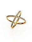 Brilliance Statement Pavé X Ring/Goldtone | Saks Fifth Avenue