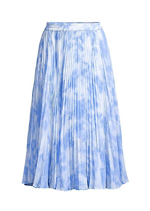 MICHAEL Michael Kors Women's Pleated Tie-Dye Skirt - Crew Blue - Size Small | Saks Fifth Avenue
