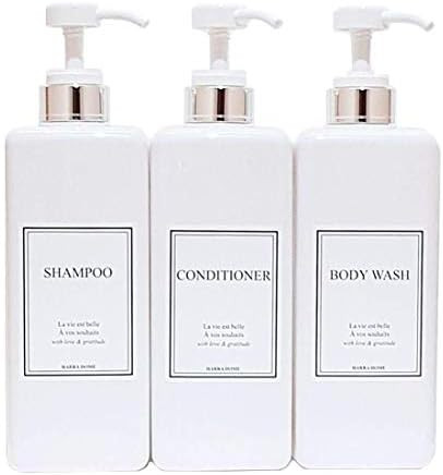 Amazon.com: HARRA HOME Modern Gold Design Pump Bottle Set 27 oz Refillable Shampoo and Conditione... | Amazon (US)
