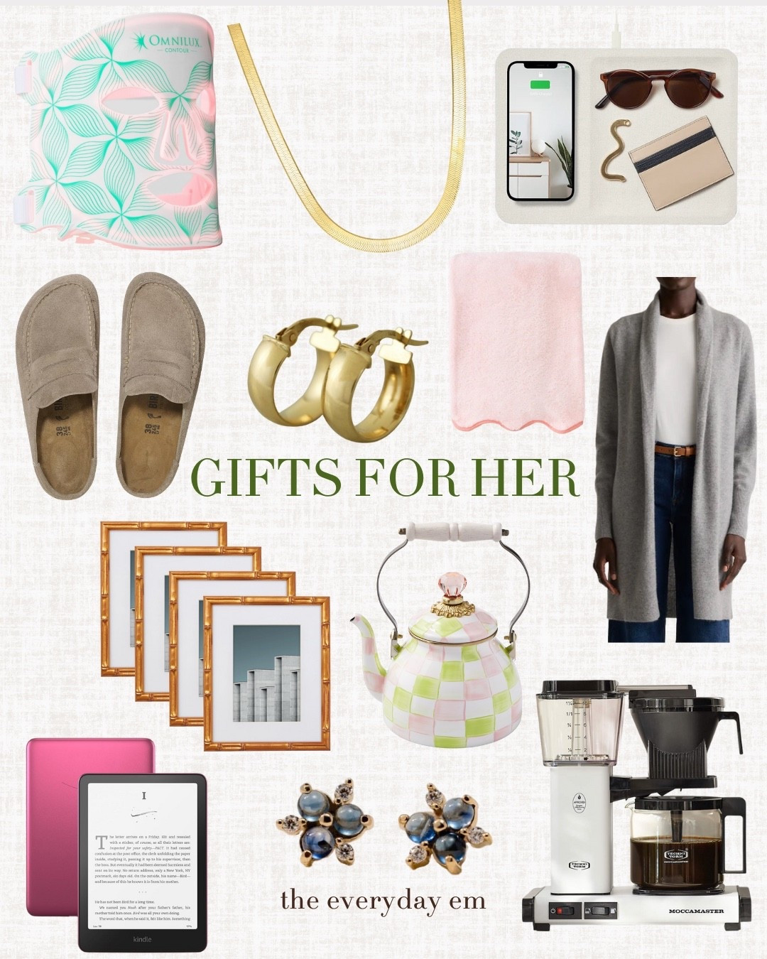 Gifts for Her, Gifts for Women, Gifts for Moms — Mongolian Cashmere sweater, Fossil Watch, Birkenstock clogs, gold bangle

#LTKHoliday #LTKGiftGuide