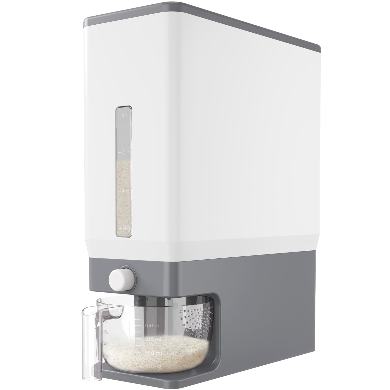 Lifewit Rice Dispenser 25 Lbs(11.3kg), Rice Storage Container Sealed Moisture Proof with Measurin... | Amazon (US)