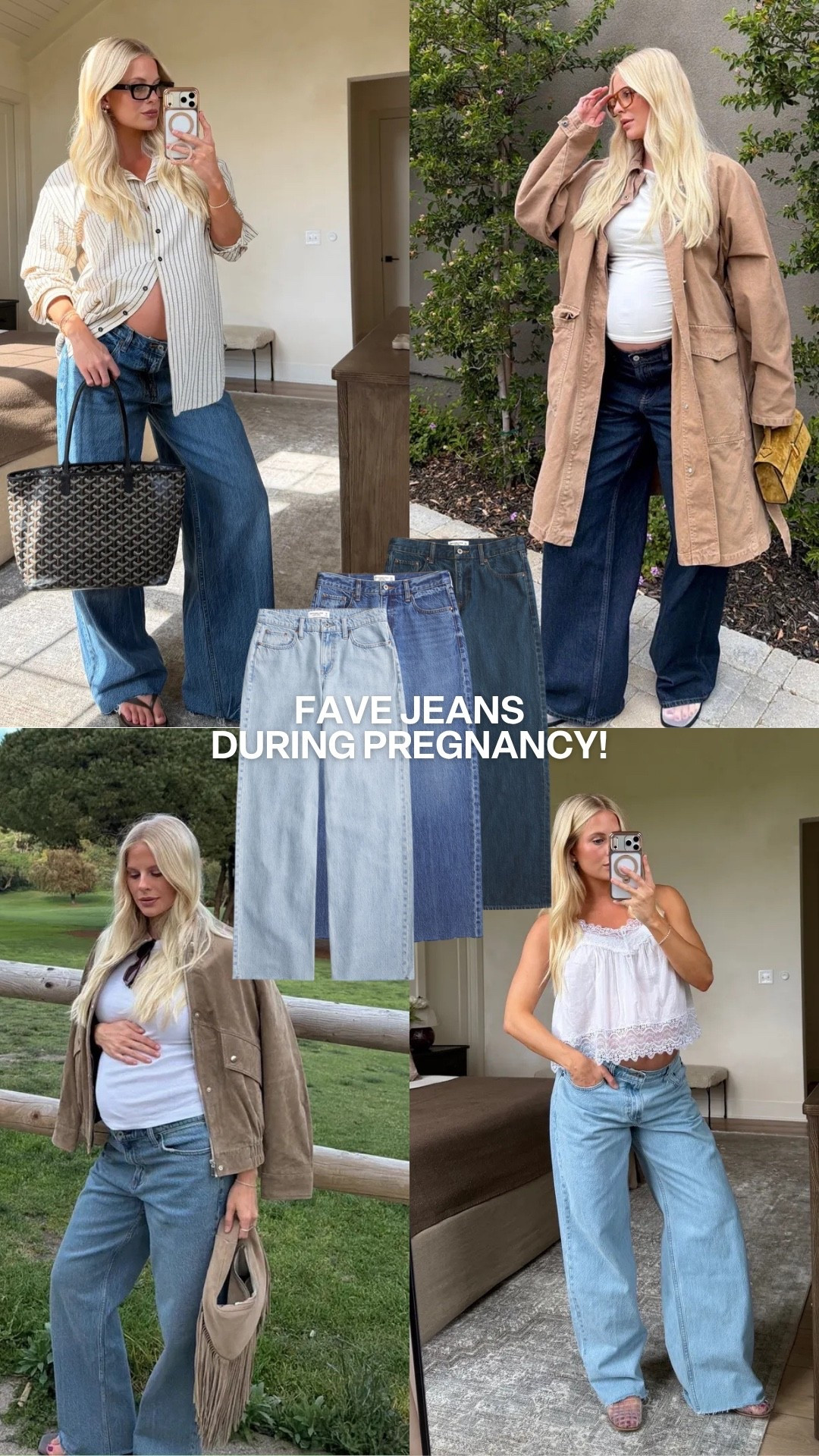 Code AFKATHLEEN - 
SIZE: 29 reg (sized up for the bump) #kathleenpost #abercrombiepartner @abercrombie 

Pregnancy denim, pregnancy outfit, maternity outfit, bump friendly jeans, Abercrombie denim sale

Denim Promo: *Offer valid in stores and online August 5, 2026 to August 10, 2026 in US/CA. Excludes clearance. Online price reflects discount.
Extra 20% Off: *Offer valid in stores and online August 5, 2026 to August 10, 2026 in US/CA. Exclusions apply as indicated. Online price reflects discount.
Promo Code: **Use code AFKATHLEEN to get an additional 15% off almost everything in stores and online at checkout from August 5, 2026 to August 10, 2026 in US/CA. Exclusions apply. See details online.

#LTKBump #LTKootd