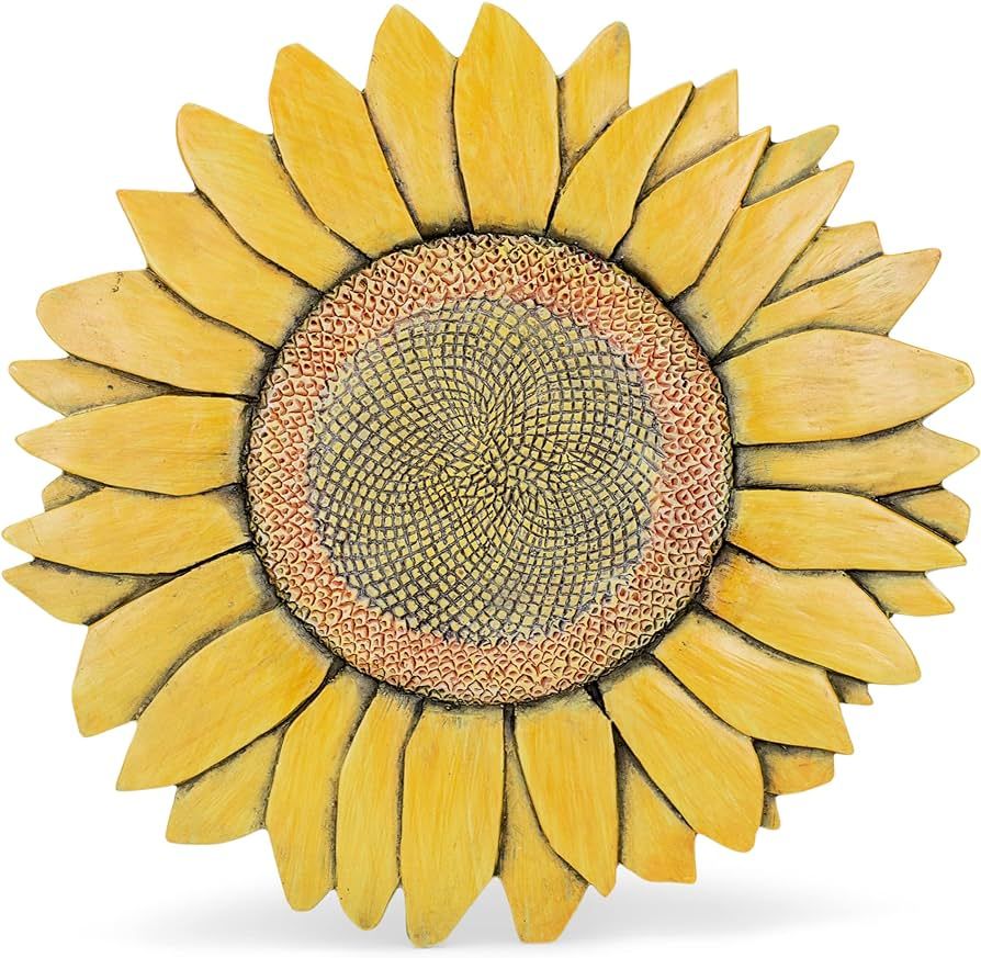 NAT & Jules Sunflower Shaped Dimensional Indoor Outdoor 12 inch Cast Resin Decorative Garden Step... | Amazon (US)