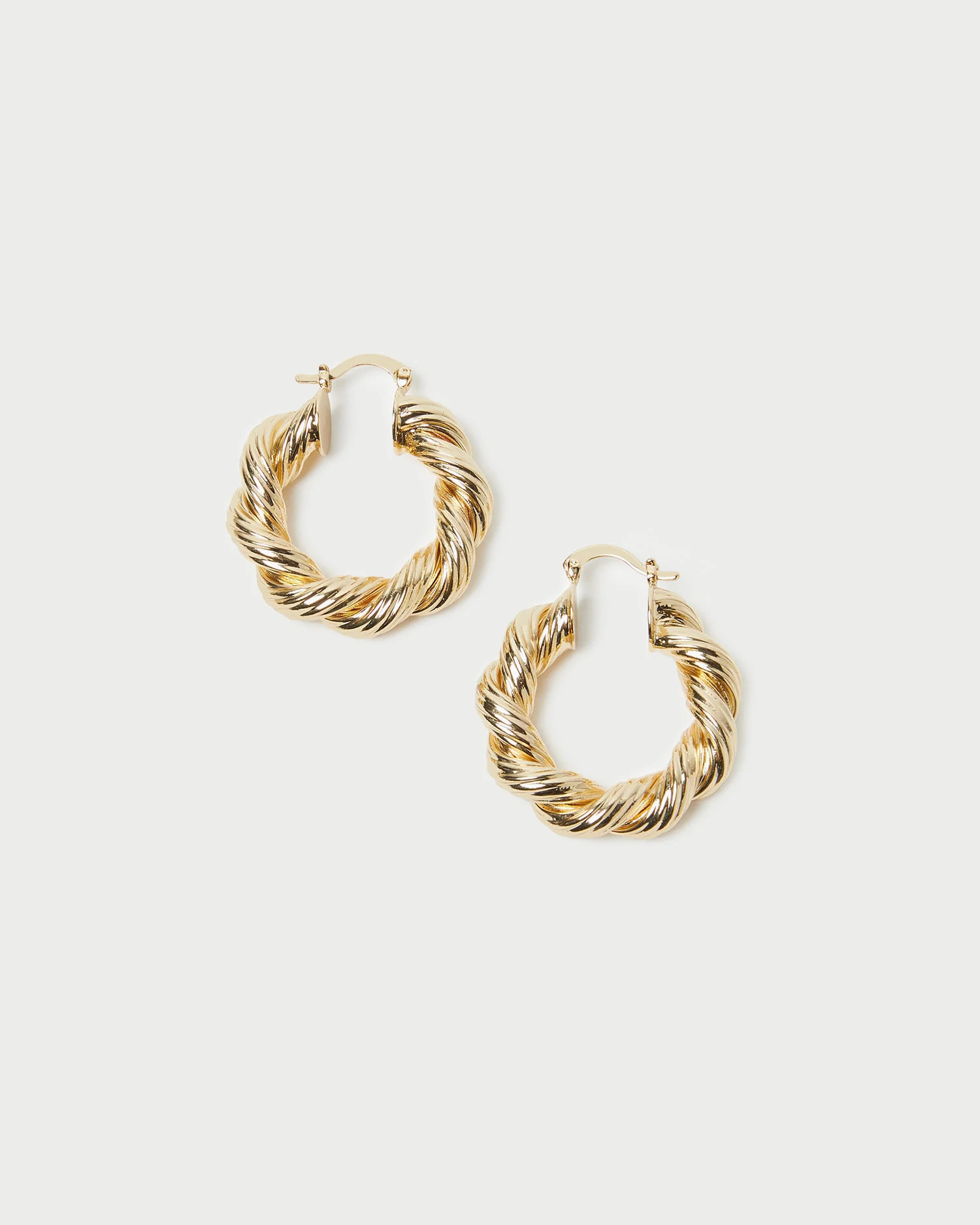 Atticus Gold Twisted Hoop Earrings | Loeffler Randall