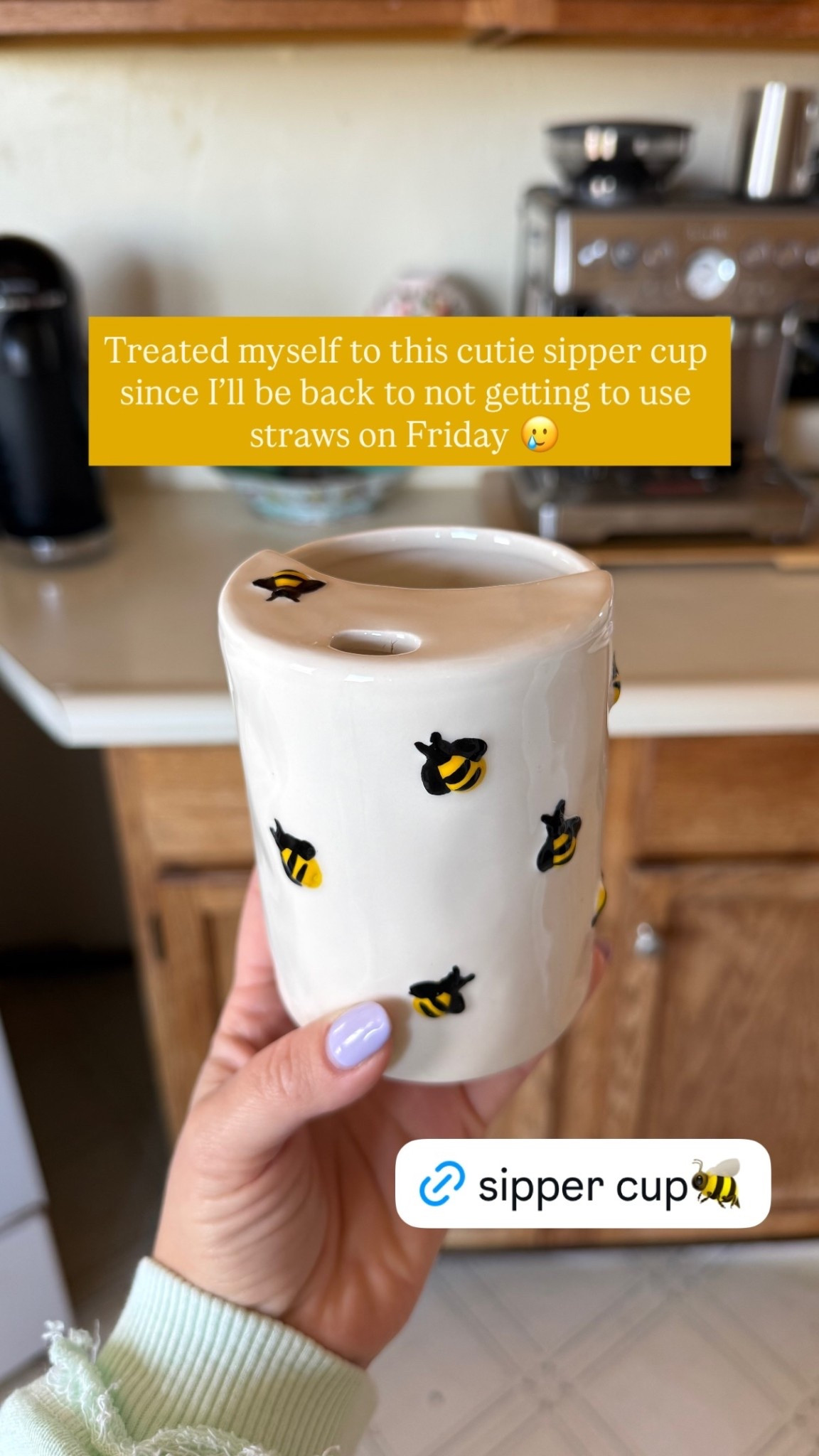 Treated myself to this cutie sipper cup since I’ll be back to not getting to use straws on Friday 🥲