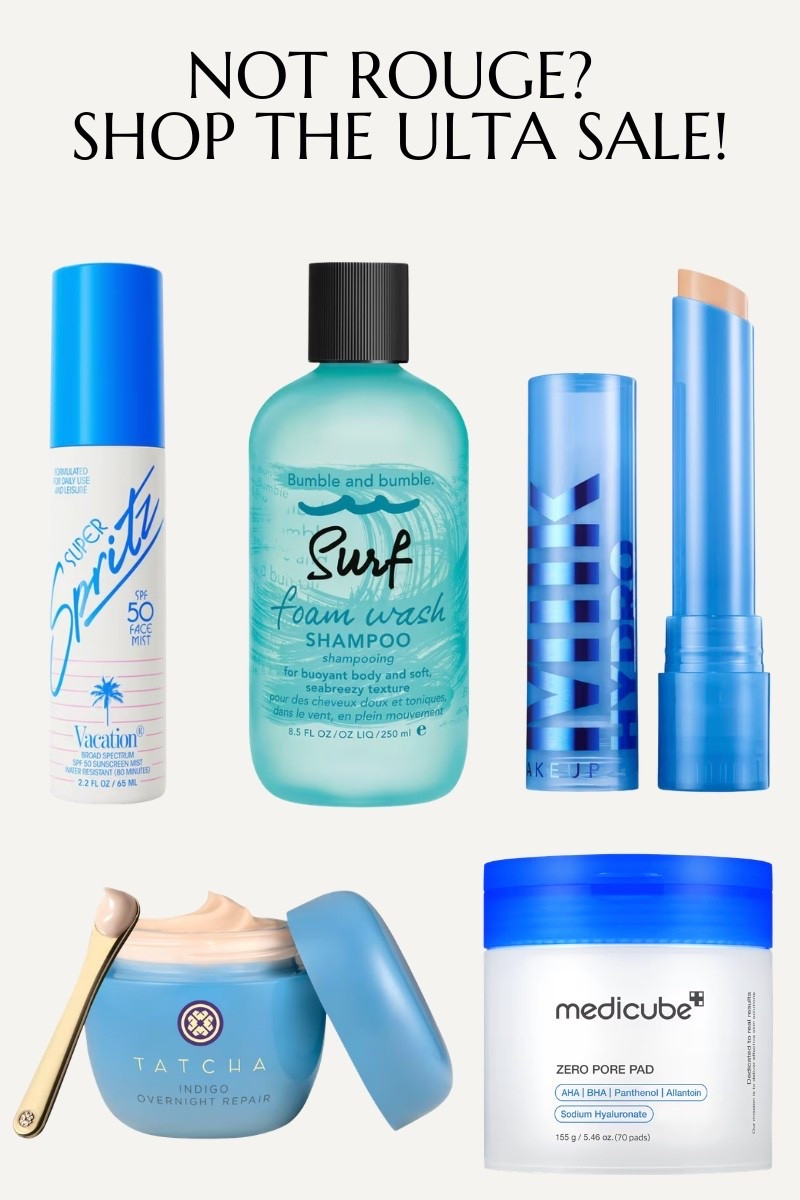 Not Rouge? Head To Ulta!
Ulta is having their own sale with 20-30% off select products. 

Shop picks from Vacation, Milk Makeup, Tatcha, Bumble and Bumble, Medicube, Saltair

#LTKSaleAlert #LTKBeauty