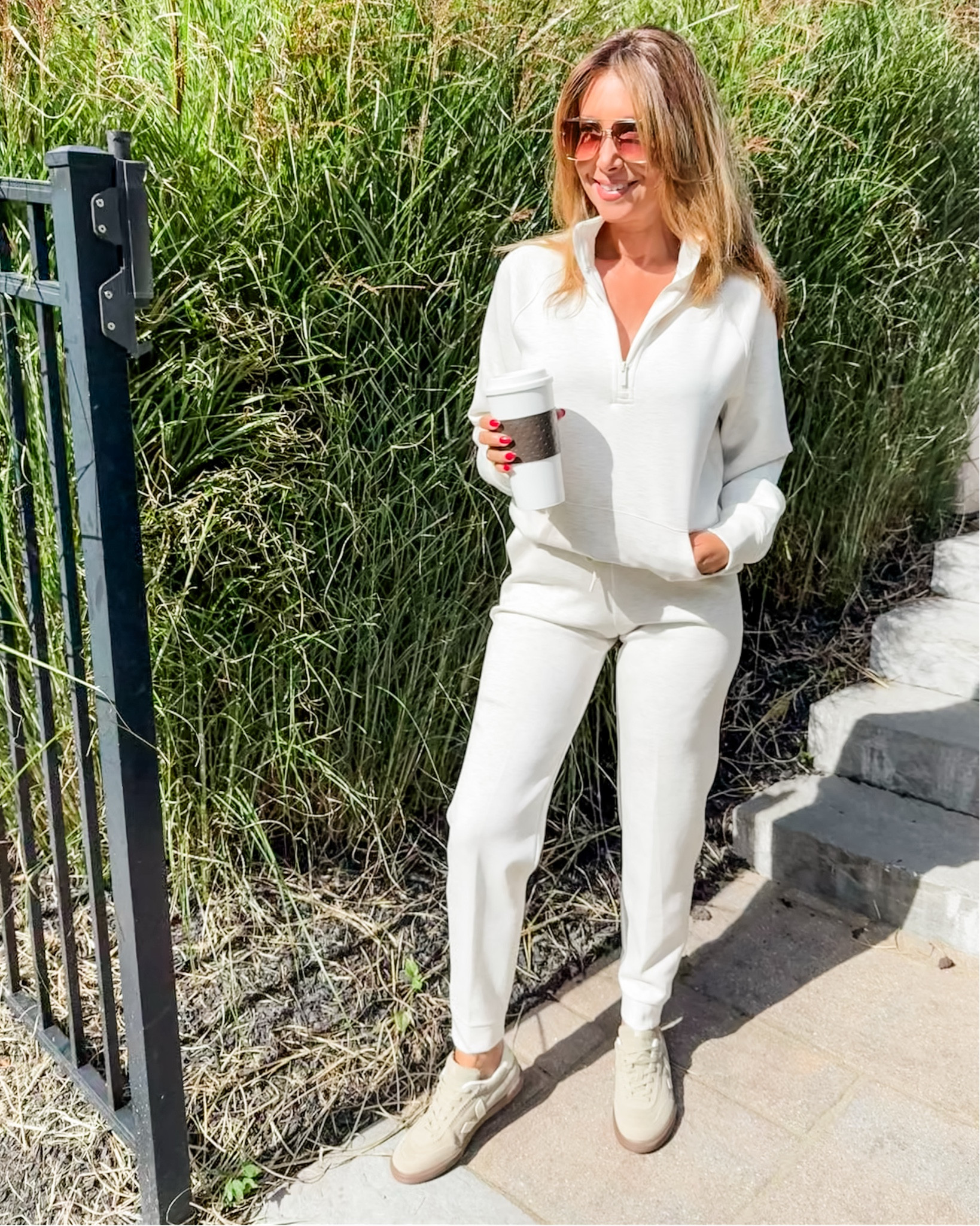 Effortless activewear set—perfect for travel + every day 🤍 So comfy! 

#LTKStyleTip #LTKWorkwear #LTKActive