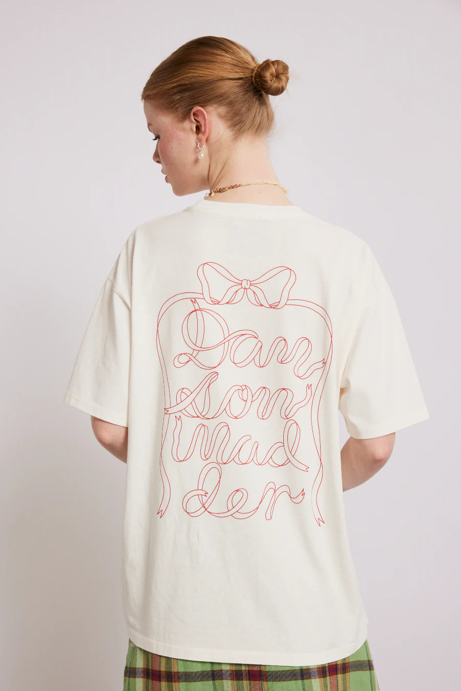 bow logo short sleeve tee | Damson Madder