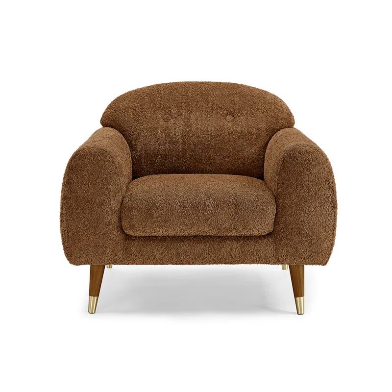 Elishah Minimore Modern Style Accent Chair & Armchair with Tufted back | Wayfair North America