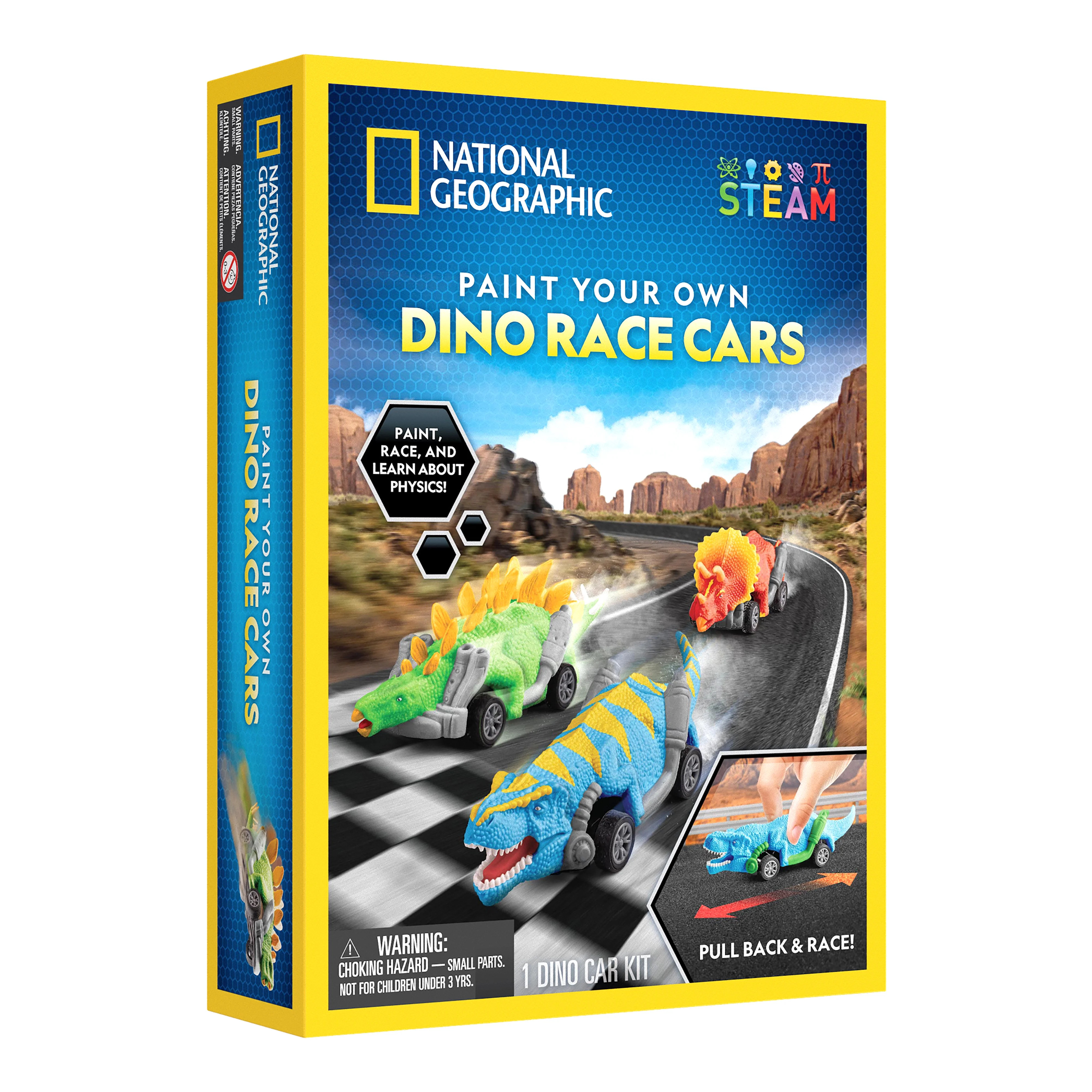 National Geographic Paint Your Own Dino Race Cars Art & Craft Kit for Child 8 Years and up | Walmart (US)
