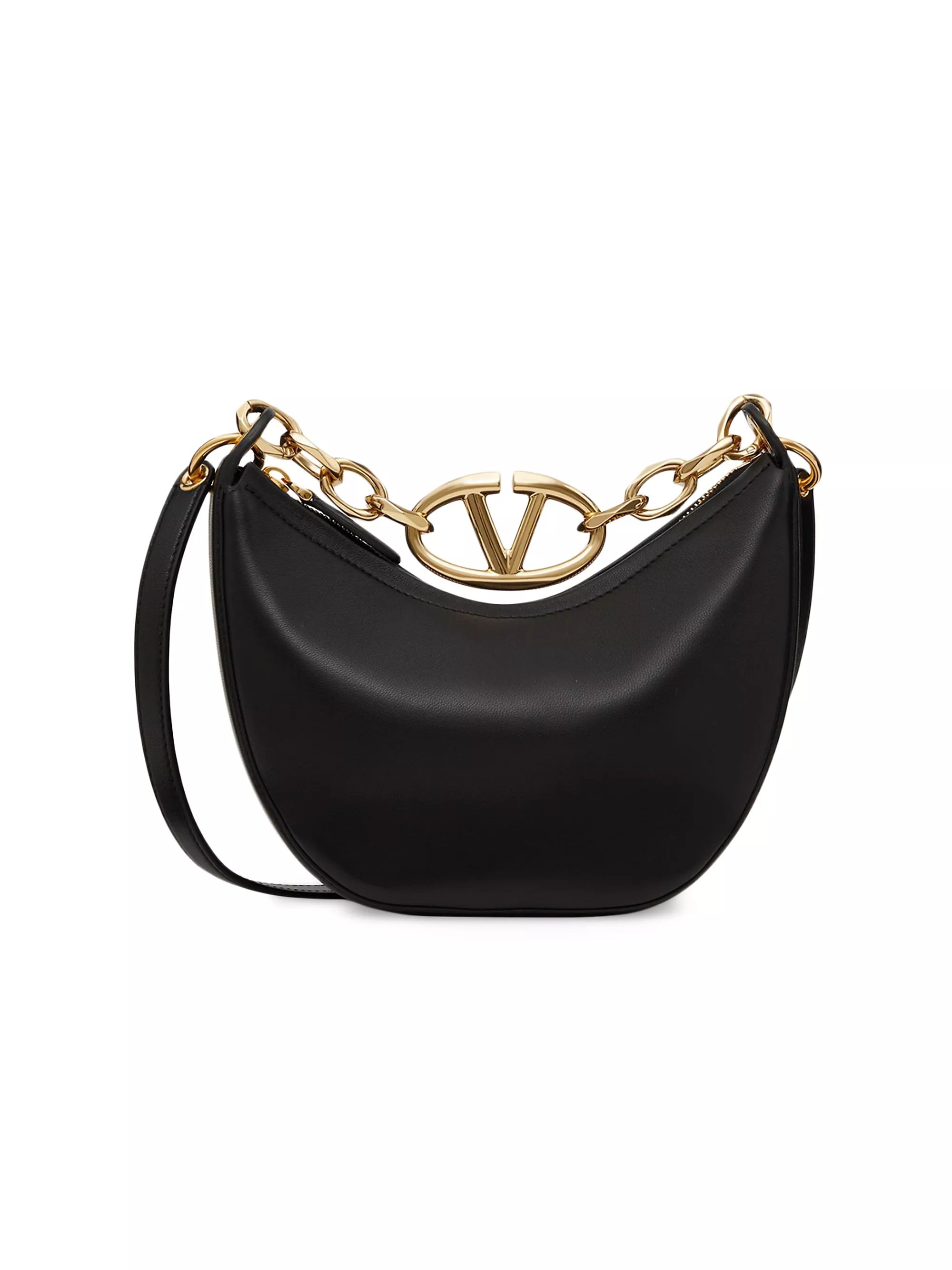 VLogo Moon Mini Hobo Bag in Nappa Leather | Saks Fifth Avenue