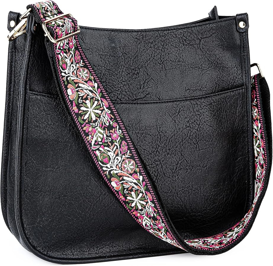 Viva Terry Vegan Leather Crossbody Fashion Shoulder Bag Purse with Adjustable Strap | Amazon (US)