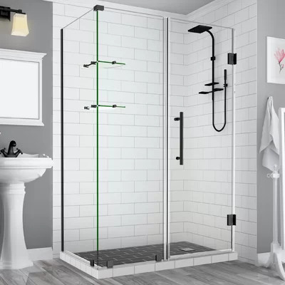 Bromley 36 x 72" Rectangle Hinged Shower Enclosure | Wayfair North America