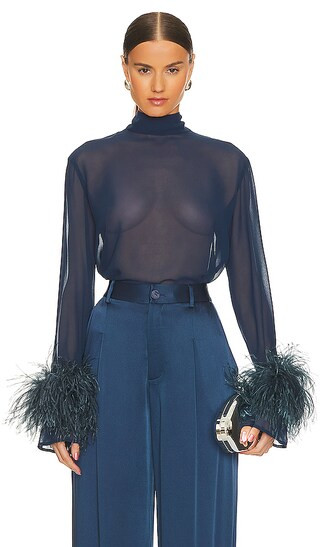 High Neck Top in Ink | Revolve Clothing (Global)