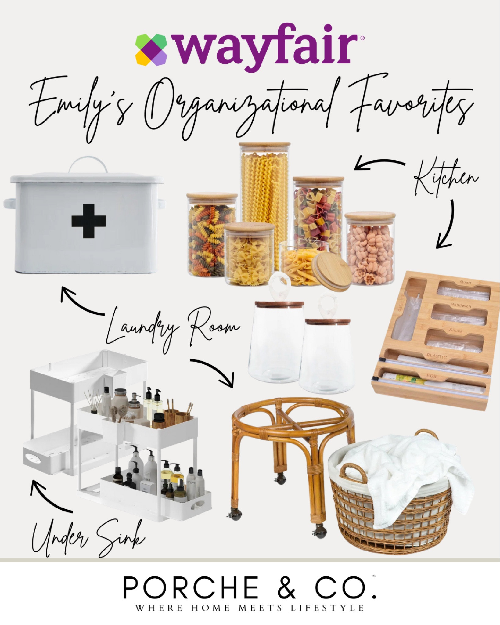 @Wayfair organizational favorites in my home- kitchen canisters, vintage metal medicine box, ziplock drawer organizers, woven laundry hamper and under the sink organizational shelves and more from Wayfair! Enjoy your Spring Cleaning and organizing 🤍 #wayfair #wayfairpartner #springcleaning #wayfair #organization #kitchen #laundryroom

#LTKSeasonal #LTKStyleTip #LTKHome
