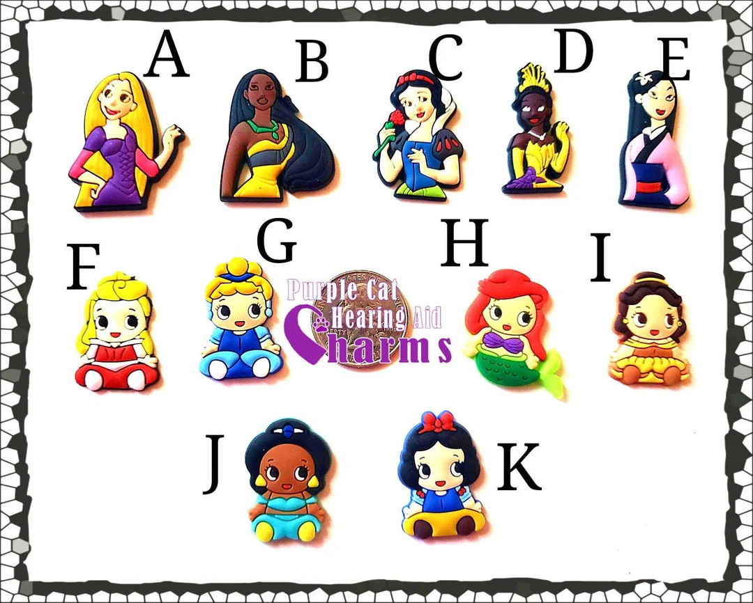 Cochlear Cuties or Hearing Aid Tube Trinkets: Princesses - Etsy | Etsy (US)