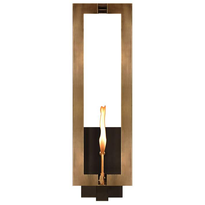 Aurora 27 1/2" High Antique Brass Gas Lantern Outdoor Wall Light - #5339H | Lamps Plus | Lamps Plus