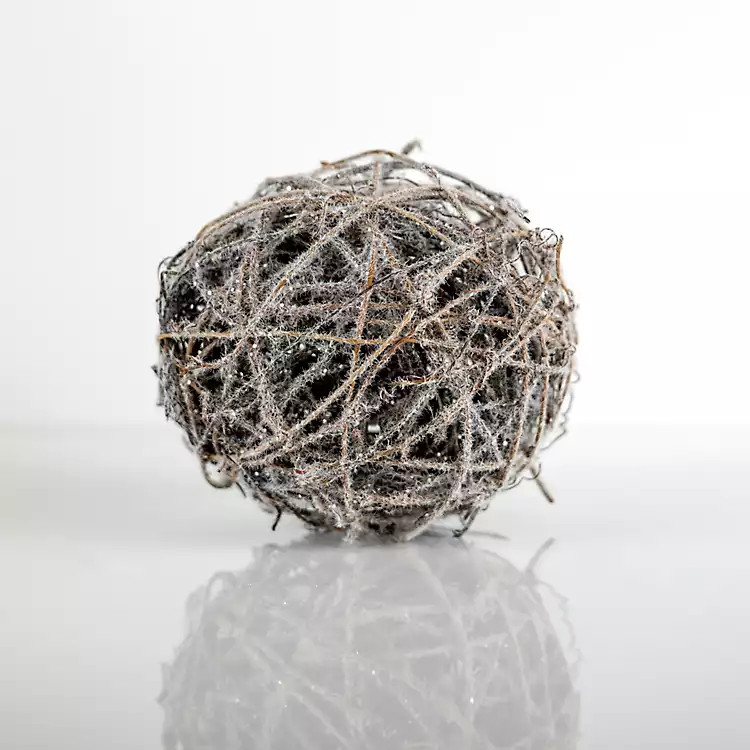 New! Frosted Vine Sphere Ornament, 5 in. | Kirkland's Home