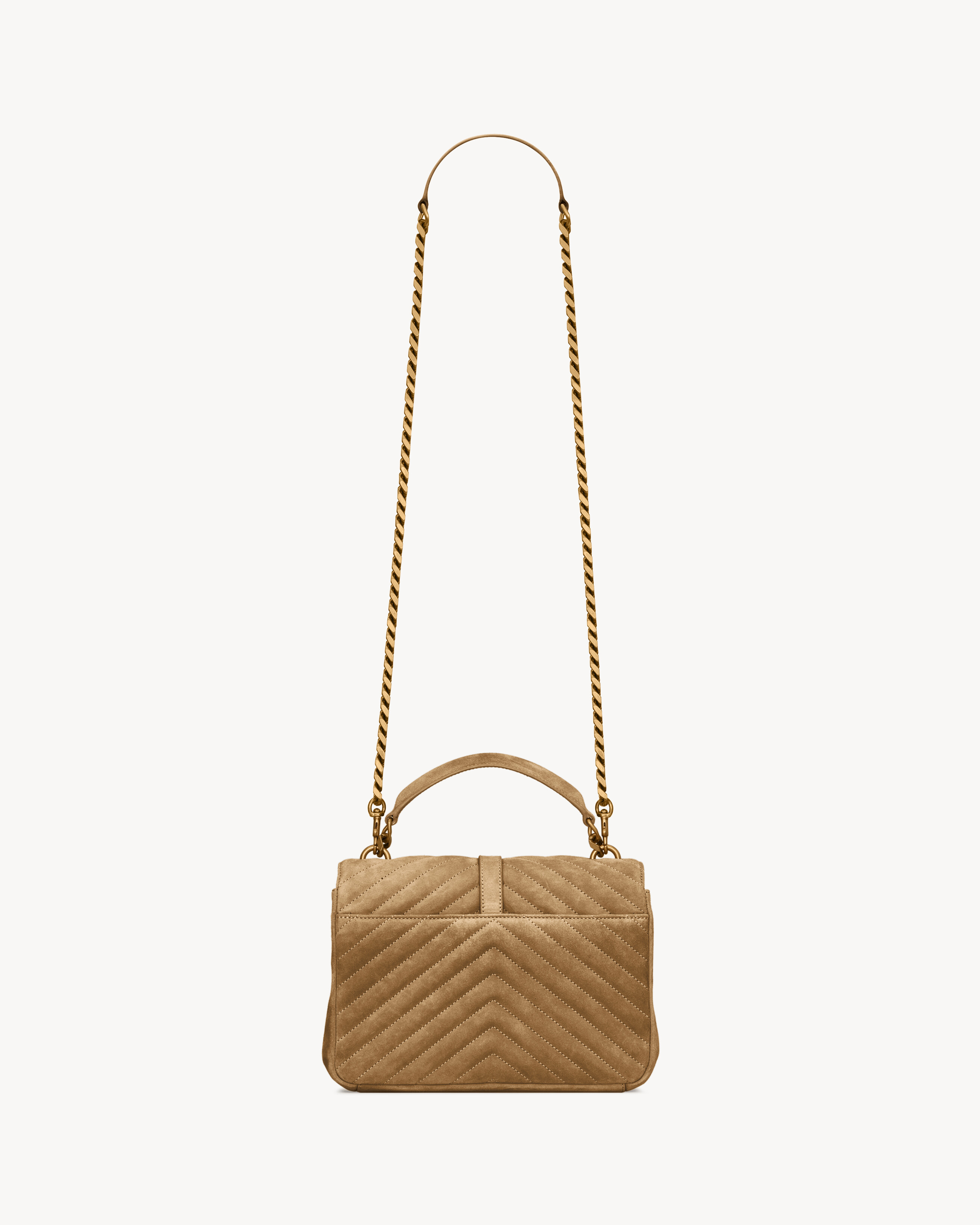 COLLEGE MEDIUM IN QUILTED SUEDE | Saint Laurent | YSL US | Saint Laurent Inc. (Global)