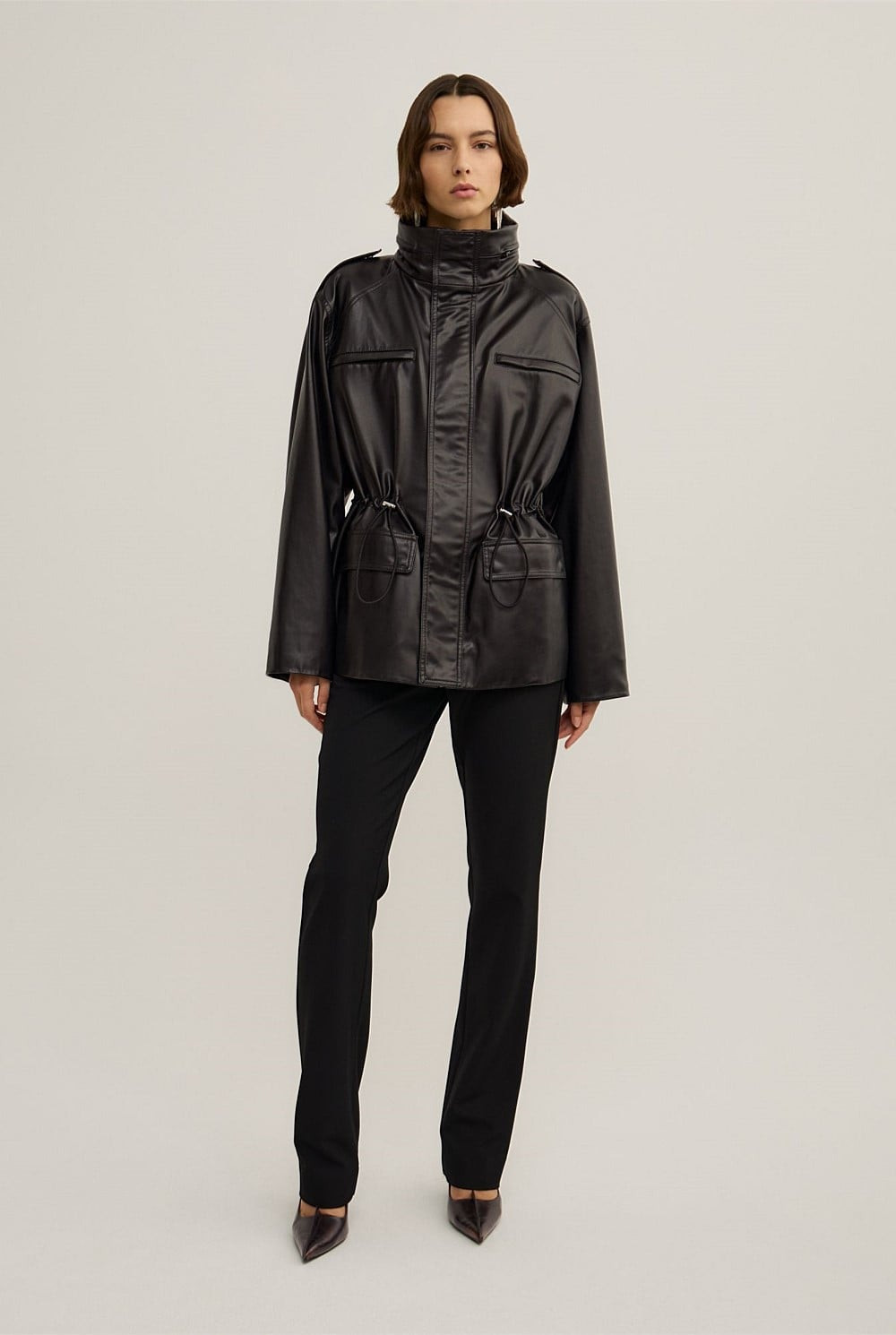 Drawcord Funnel Neck Jacket | Witchery (AU)