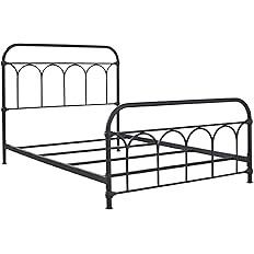 Signature Design by Ashley Nashburg Industrial Farmhouse Metal Bed, Full, Matte Black | Amazon (US)