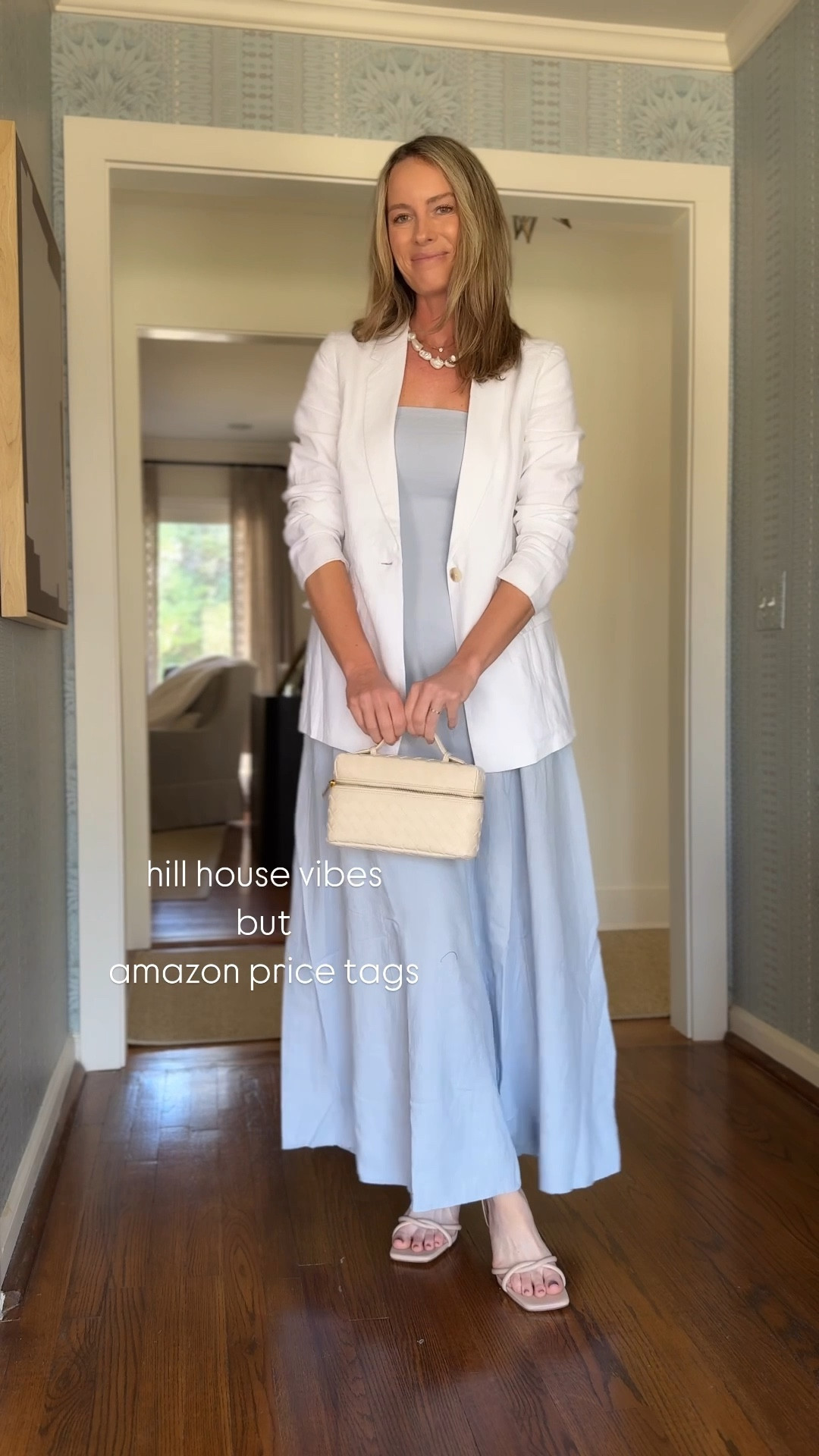 Major Hill House vibes… but all Amazon price tags 🩵 size small dress and blazer! 