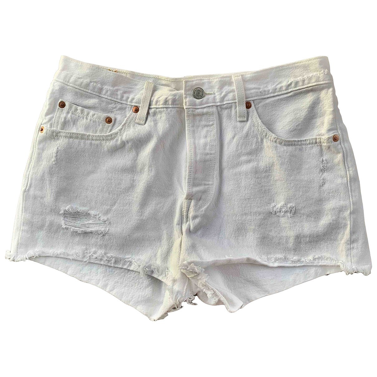 Levi's White Denim - Jeans Shorts for Women 10 UK | Vestiaire Collective (Global)