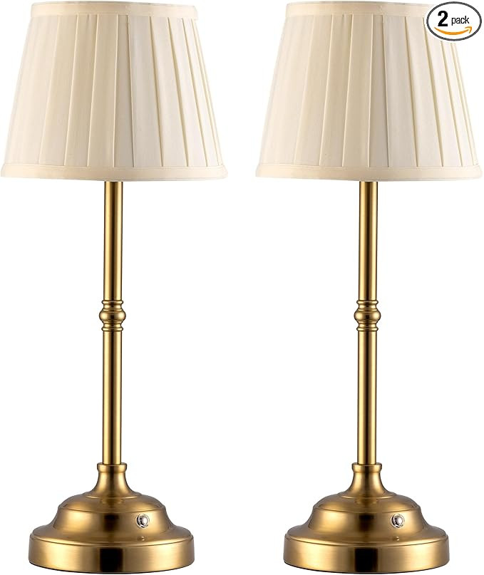 KDG Cordless LED Table Lamp Set of 2, Portables Fabric Shade Desk Lamps, 4000mAh Rechargeable Bat... | Amazon (US)
