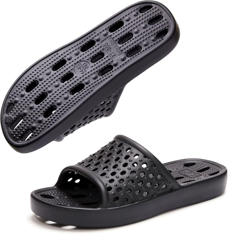 Xomiboe Shower Shoes Quick Drying Non-Slip Comfortable Men Women House Slippers | Amazon (US)
