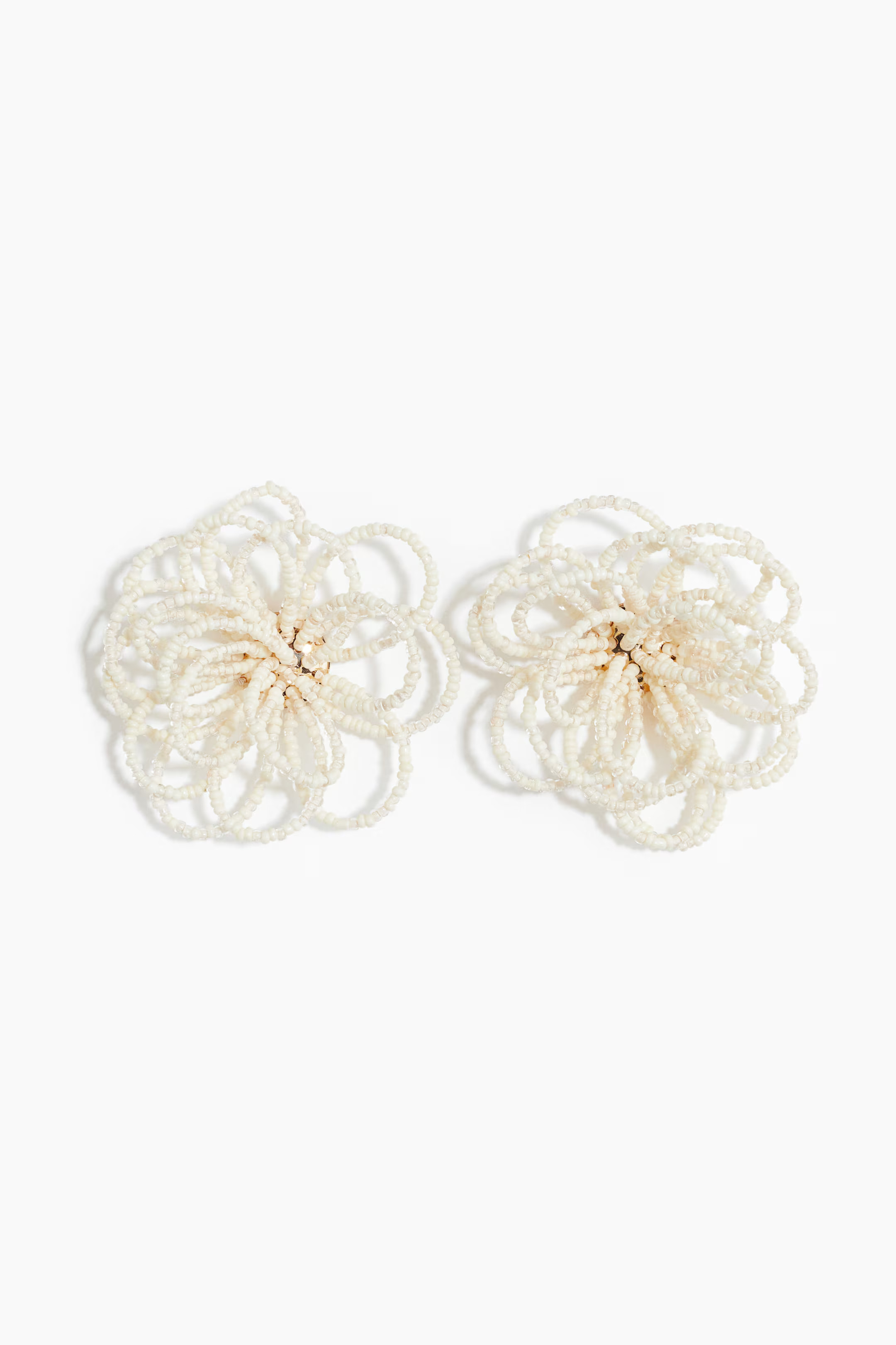 Glass-Bead Earrings - Cream - Ladies | H&M US | H&M (US + CA)