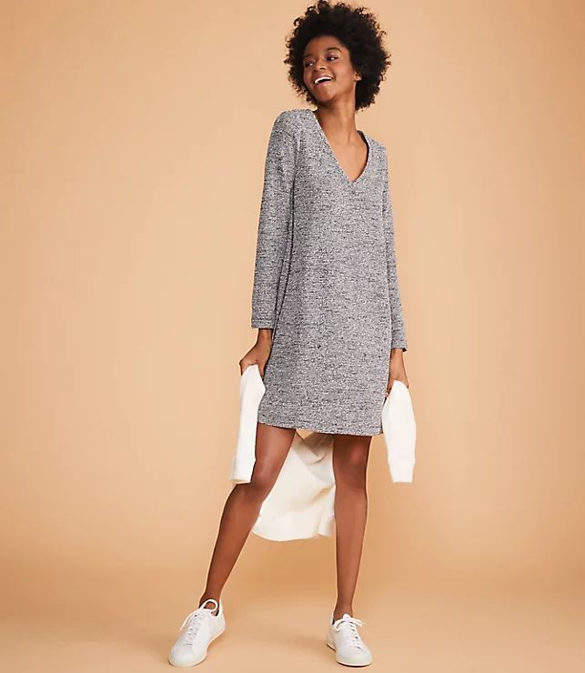 Lou & Grey Boucle Tweed Pocket Dress | LOFT